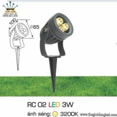 Đèn Pha Cỏ LED Anfaco RC02 3W ɸ65