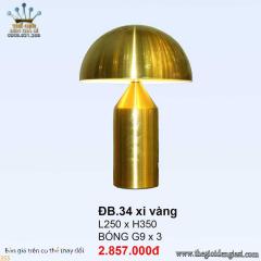 Đèn Bàn Trang Trí Phòng Ngủ ĐB-34 Xi Vàng ɸL250mm