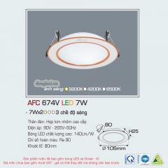 Đèn Âm Trần Anfaco AFC 674V LED 7W ɸ105