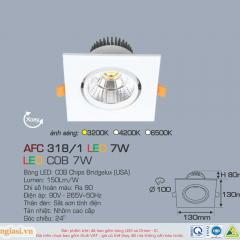 Đèn LED Âm Trần Decor Shop AFC318-1 7W ɸ130