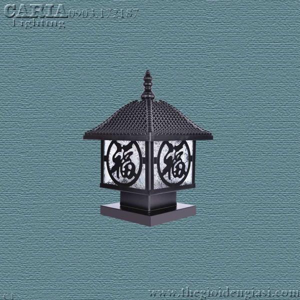 Đèn Trụ Cổng Vuông Mái Ngói CT6272⎅200xH250mm