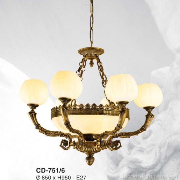 Đèn Chùm Đồng Euroto CD751/6 ɸ850xH950mm