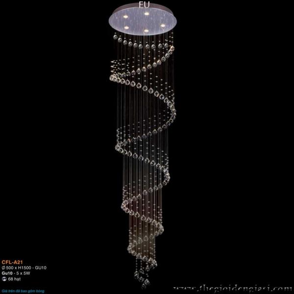 Đèn Thả Thông Tầng EUROTO CFL-A21 ɸ 500xH1500mm