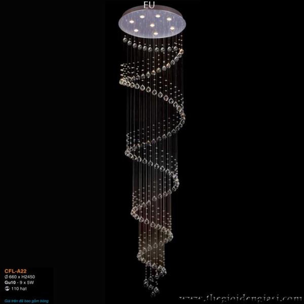 Đèn Thả Thông Tầng EUROTO CFL-A22 ɸ 660xH2450mm