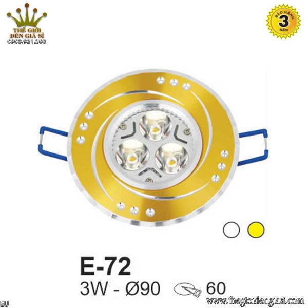 Đèn LED Âm Trần TO E-72 Size Ø90mm