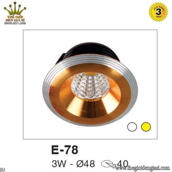 Đèn LED Âm Trần TO E-78 Size Ø48mm