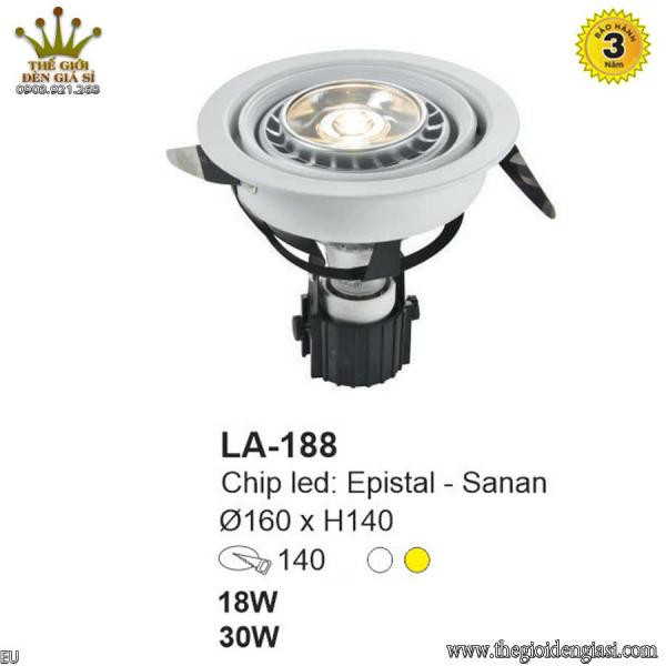 Đèn LED Âm Trần TO LA-188/30w Size Ø160xH140mm