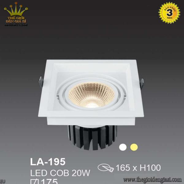 Đèn LED Âm Trần TO LA-195 Size Ø175x175xH100mm
