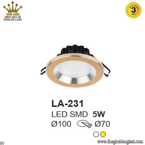 Đèn LED Âm Trần TO LA-231 Size Ø100mm