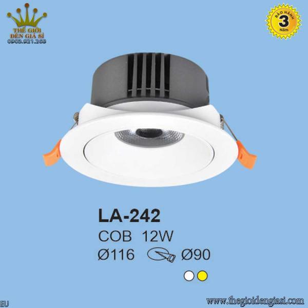 Đèn LED Âm Trần TO LA-242 Size Ø116mm