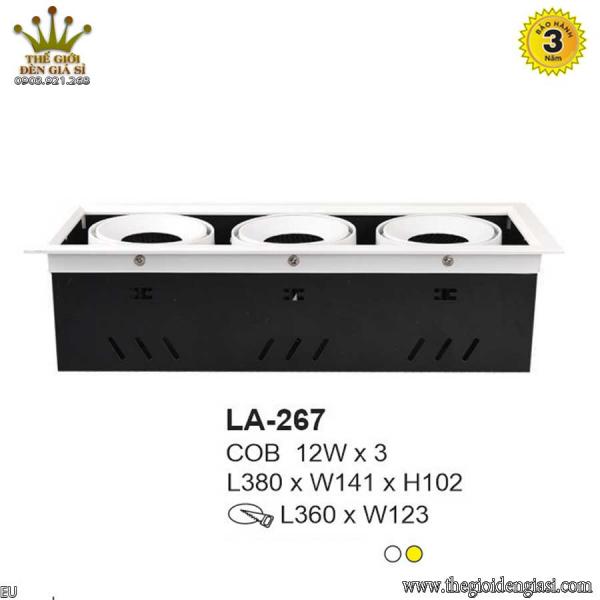 Đèn LED Âm Trần TO LA-267 Size ØL308xW141xH102mm