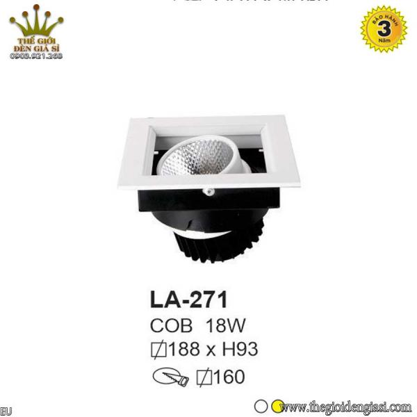 Đèn LED Âm Trần TO LA-271 Size ØL188xW188xH93mm