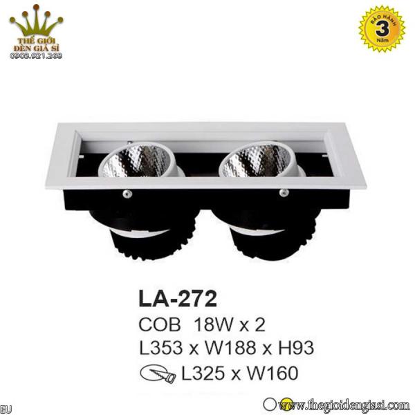 Đèn LED Âm Trần TO LA-272 Size ØL353xW188xH93mm