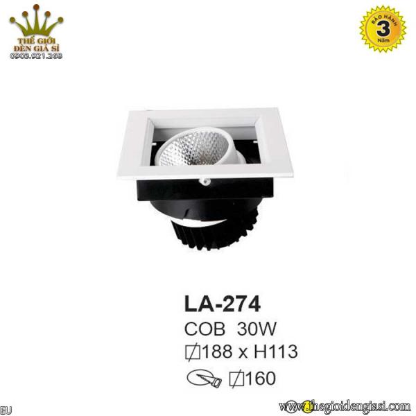 Đèn LED Âm Trần TO LA-274 Size ØL188xW188xH113mm