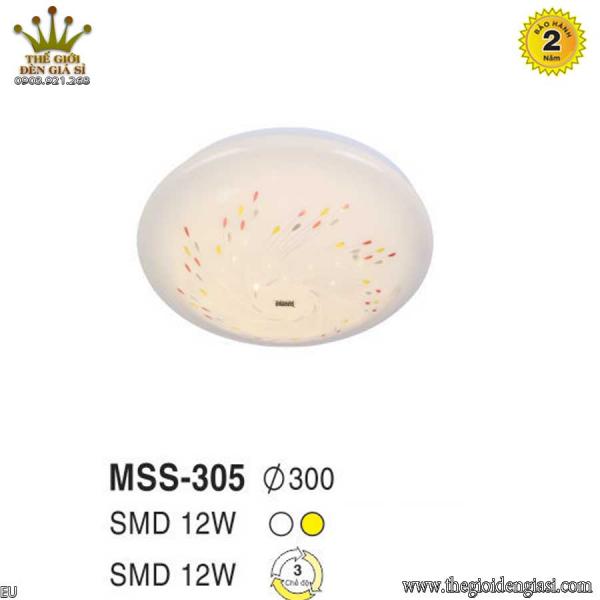 Đèn ỐP Trần LED Nhựa EUROTO MSS-305 ɸ 300mm