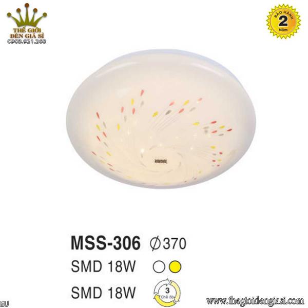 Đèn ỐP Trần LED Nhựa EUROTO MSS-306 ɸ 370mm