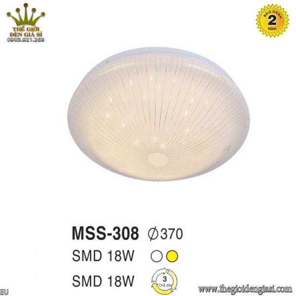 Đèn ỐP Trần LED Nhựa EUROTO MSS-308 ɸ 370mm