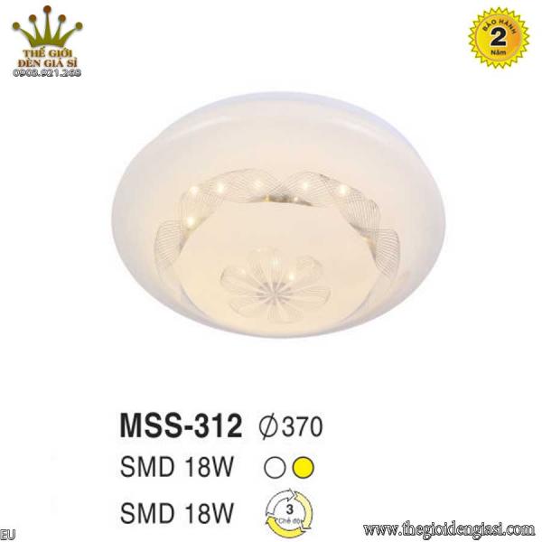 Đèn ỐP Trần LED Nhựa EUROTO MSS-312 ɸ 370mm
