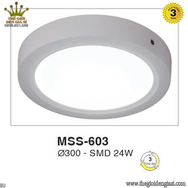 Đèn Ốp Trần Nổi 3 Màu Euroto MSS603 ɸ300