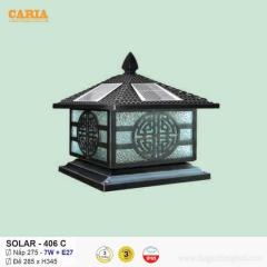 Đèn trụ cổng vuông năng lượng mặt trời Solar 406C Euroto