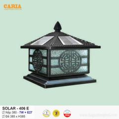 Đèn trụ cổng vuông năng lượng mặt trời Solar 406E Euroto
