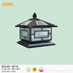Đèn trụ cổng vuông năng lượng mặt trời Solar 407B Euroto