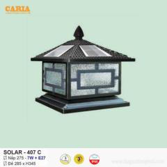 Đèn trụ cổng vuông năng lượng mặt trời Solar 407C Euroto