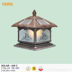 Đèn trụ cổng vuông năng lượng mặt trời Solar 429C Euroto