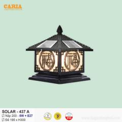 Đèn trụ cổng vuông năng lượng mặt trời Solar 437A Euroto
