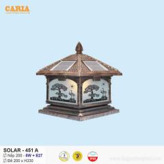 Đèn trụ cổng vuông năng lượng mặt trời Solar 451A Euroto