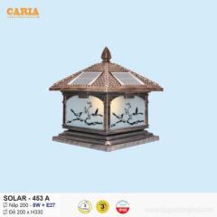 Đèn trụ cổng vuông năng lượng mặt trời Solar 453A Euroto