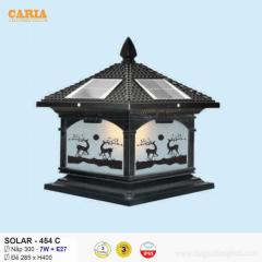 Đèn trụ cổng vuông năng lượng mặt trời Solar 454C Euroto