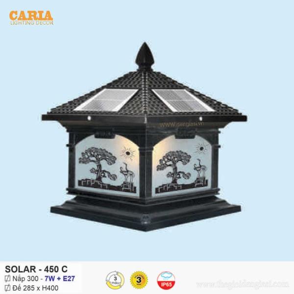 Đèn trụ cổng vuông năng lượng mặt trời Solar 450C Euroto