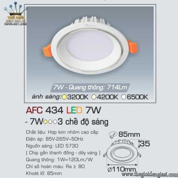 Đèn Âm Trần 7W AFC434 ɸ110