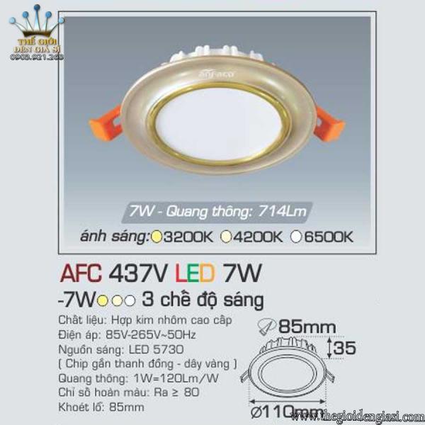 Đèn Âm Trần Anfaco AFC437V 7W ɸ110