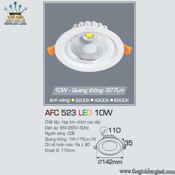 Đèn Downlight Led COB 10W AFC523 ɸ142