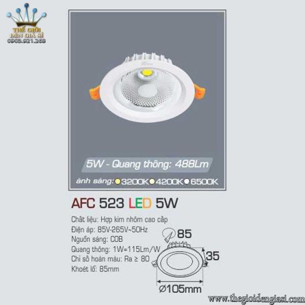 Đèn Downlight Led COB 5W AFC523 ɸ105
