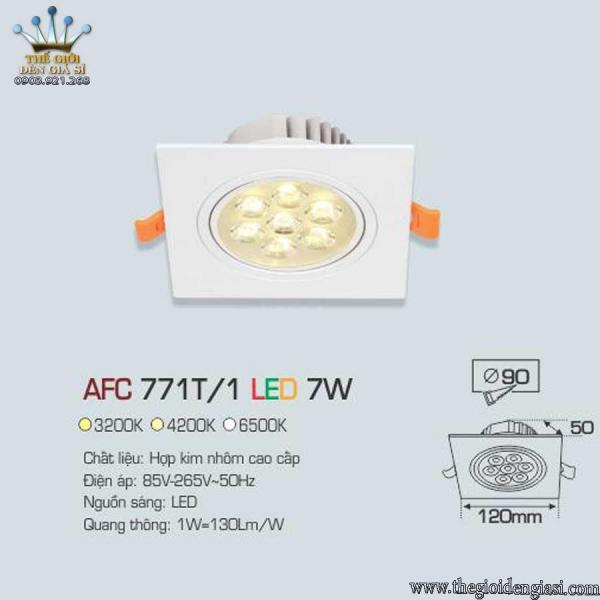 Đèn LED Âm Trần Decor Shop AFC771T/1 7W ɸ120