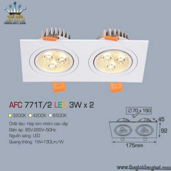 Đèn LED Âm Trần Decor Shop AFC771T/2 6W ɸ92x175
