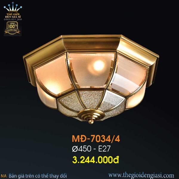 Đèn Ốp Trần Đồng Verona MĐ-7034-4 ɸ 45cm