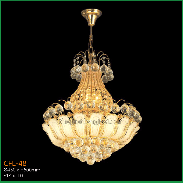 Đèn Chùm Pha Lê Euroto CFLA49 Size ɸ 470xH600mm