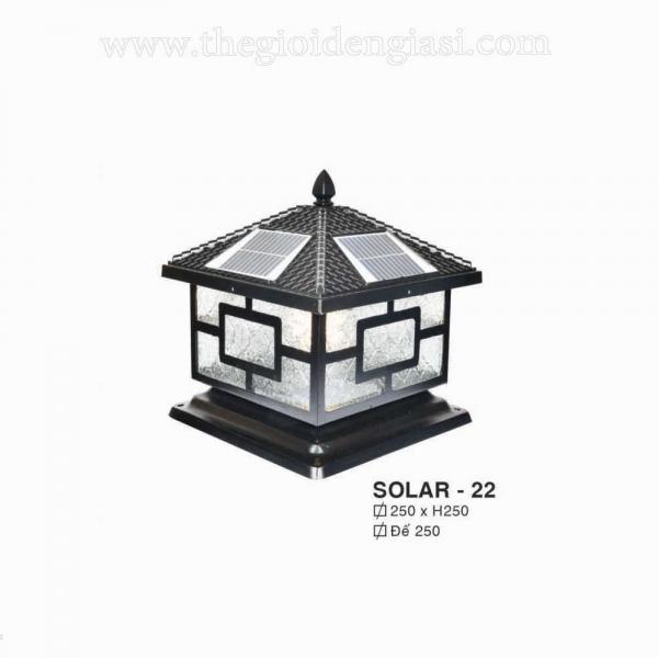 Đèn trụ cổng SOLAR 22